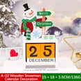 thumbnail image 1 of Fun Christmas Ornaments,Christmas Advent Number Countdown Calendar,Wooden Square Number Tabletop Calendar Decoration,Snowman Home Office Decoration Calendar, Rotatable Square Countdown Calendar, 1 of 5