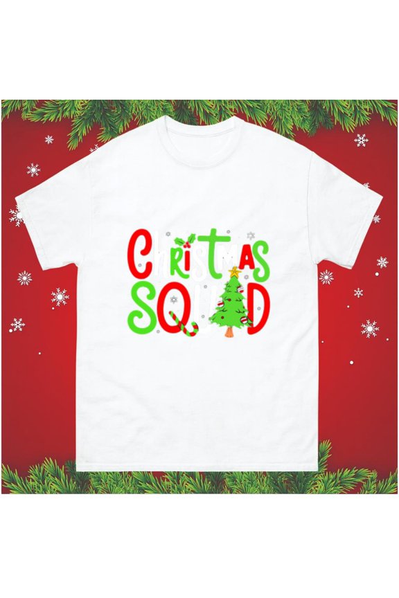 Fun Christmas Squad Family Matching Pajamas Team Unisex T-Shirt, up to size 5XL