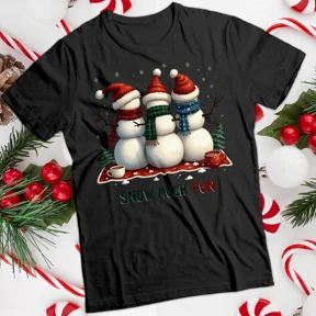 Fun Christmas T-Shirts Funny Ugly Snowman Mens and Womens Tee #MC