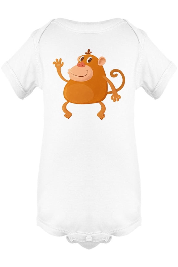 Fun Chubby Monkey Bodysuit Infant -Image by Shutterstock,  Newborn