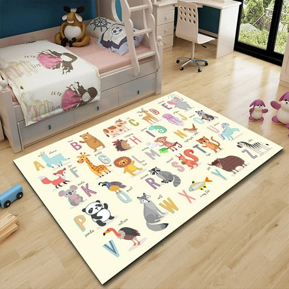 Fun City Map Playmat Rug For Toddler Boys, Interactive Floor Mat For Car Track Racing And Toy Play, 60 X 90Cm Non-Slip Safe Latex Backing For Bedroom Playroom Living Room