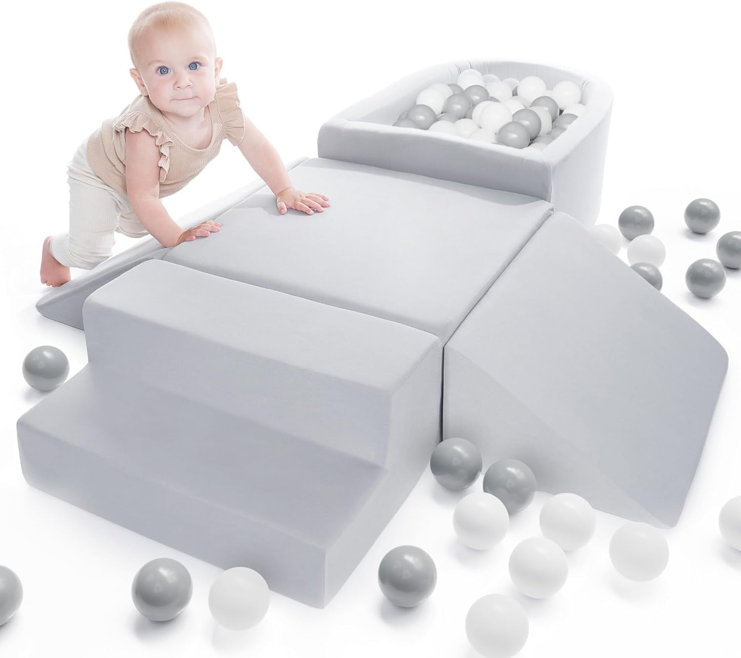 Little Tikes Plastic Slide For Toddlers Foam Climbing Blocks With