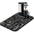 thumbnail image 1 of Fun Coffee Mat 19inx12in,Coffee Bar Mat for Countertops,Absorbent Hide Stain Anti-Slip Coffee Bar Accessories Fit Under Coffee Machine Mat,dish drying mats for kitchen Black, 1 of 6