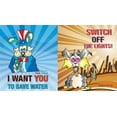 thumbnail image 1 of Fun Conservation Stickers - WATER & ENERGY Characters 20 Pack, 1 of 1