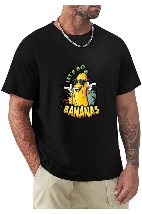 Fun Cool Retro Vintage Meme Let Us Go Banana Savannah Humor Party Unisex T-Shirt, for men & women, up to size 5XL.