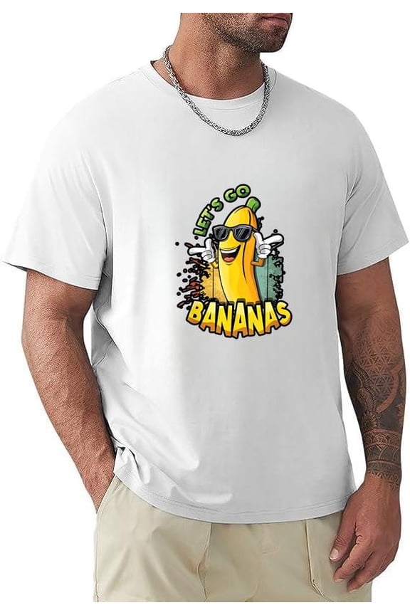 Fun Cool Retro Vintage Meme Let Us Go Banana Savannah Humor Party Unisex T-Shirt, for men & women, up to size 5XL.