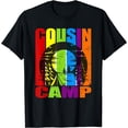 thumbnail image 1 of Fun Cousin Camp Outdoor Camping Tent Silhouette Colorful T-Shirt Black 4X-Large, 1 of 4