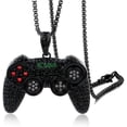 thumbnail image 1 of Fun Crystal Game Controller Pendant Necklace for Men - Punk Hip Hop Style Friendship Necklace  -  Unique Christmas Birthday Gifts for Son Grandson, 1 of 7