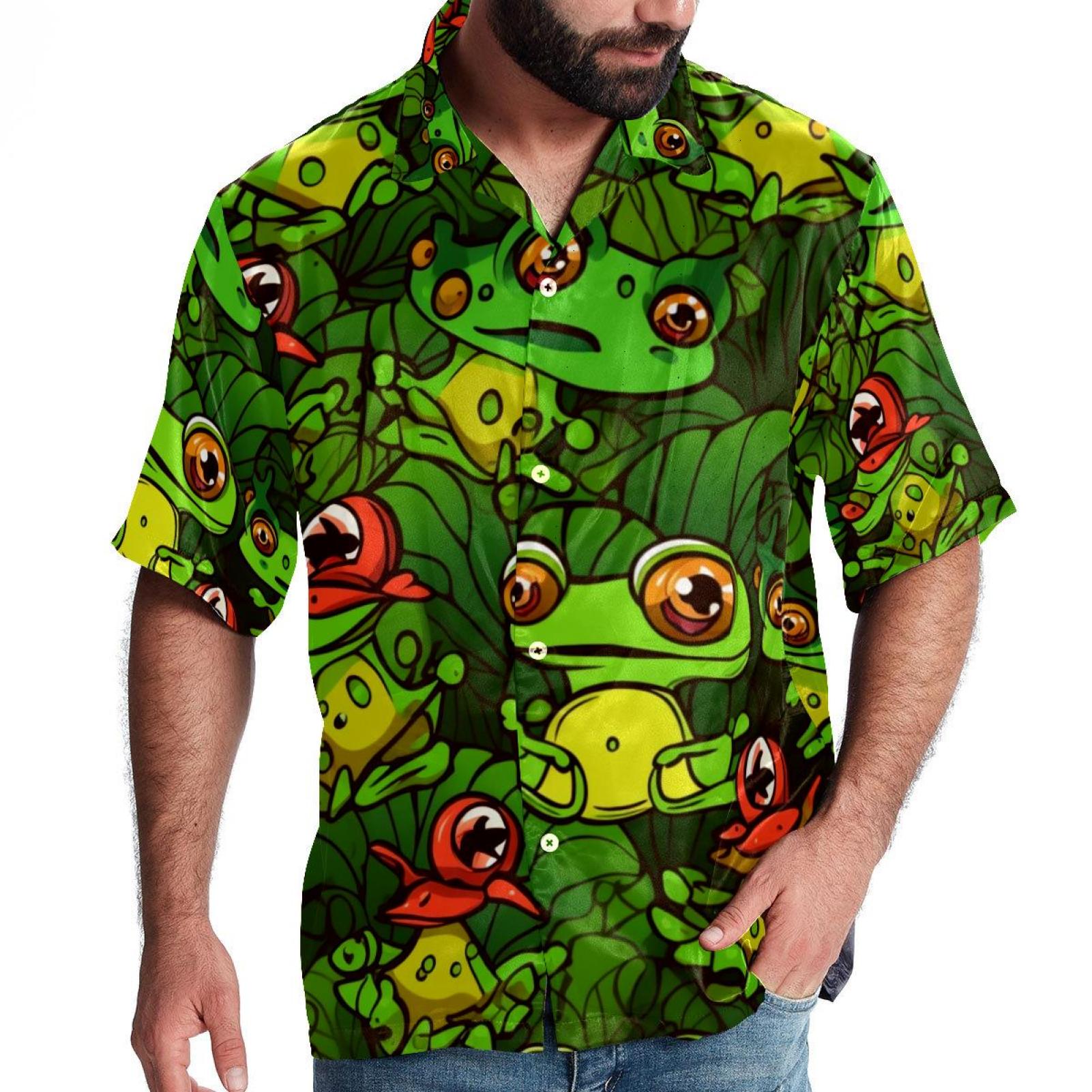 COOFANDY Herren Hawaiihemd – Kurzarm, Vintage Floral Print | Leicht, Atmungsaktiv & Perfekt Für Urlaub