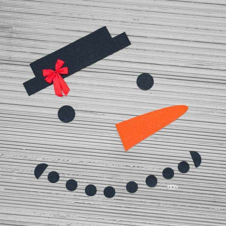 Fun DIY Felt Snowman Games Set 16pcs Crafts Kit Wall Xmas Gifts for Christmas Decorations (Snowman)