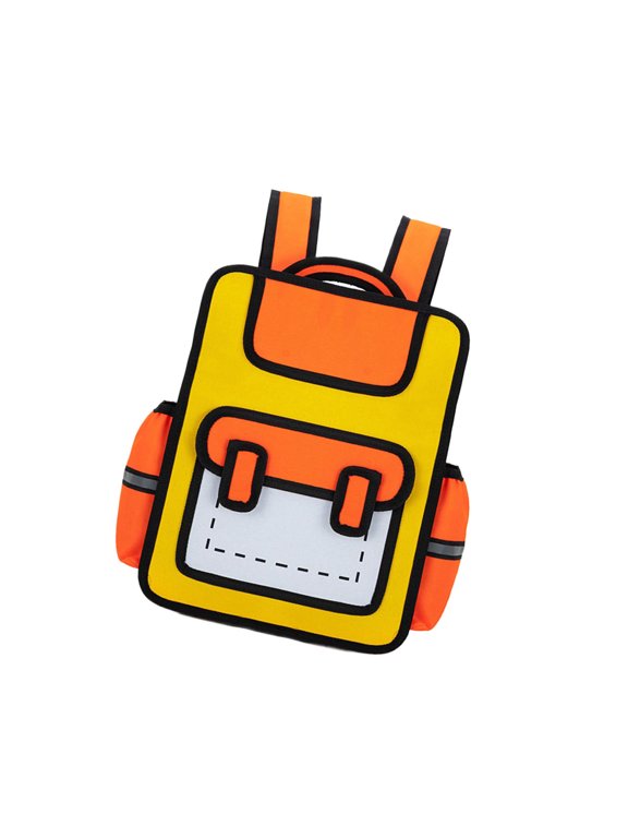 Fun Daypack with Paper Designs School Bag Casual Book Bags Backpack for School Trips and Daily Adventures