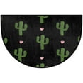 Fun Decor Cactus Half Round Door Mat NonSlip Mat Indoor Mats