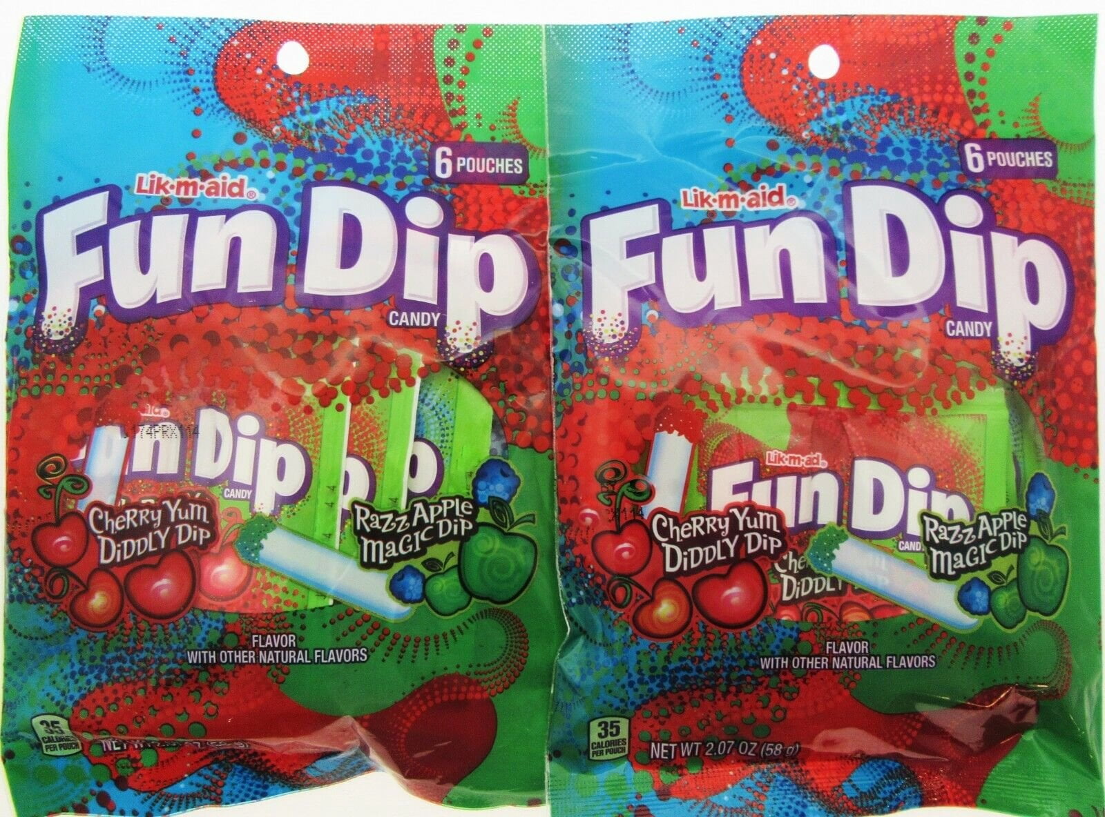 Fun Dip Cherry Yum Diddly Dip 6 Pouches of Candy - Walmart.com