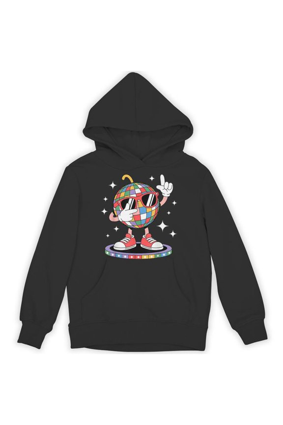 Fun Disco Ball Dabbing Sunglasses Vintage 70s Nightclub Dance Party Retro Hoodie, for men & women, up to size 5XL