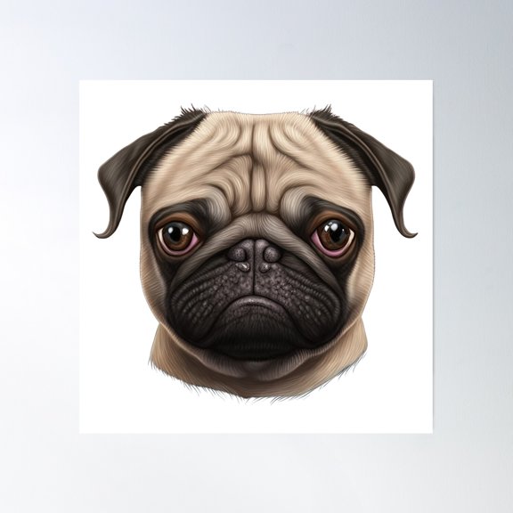 Fun Dog Poster Wall Art, Modern Wall Decor, 30x30 UNFRAMED