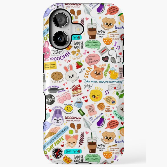 Fun Doodle Sketch Artistic Creative Drawing Pattern Colorful Phone Case 17 16 15 14 13 12 11 Pro Max