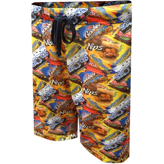Fun Down Under Mens NESTLE Candy Butterfinger 100 Grand Lounge Shorts (Medium)