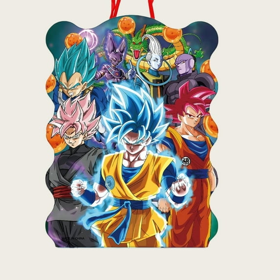 ✨ Fun Dragon Ball Anime Pull String Piñata Toy for Kids | Candy-Filled Birthday Party Game - No Bats, Just Pull! Safe & Easy Pinata Opening