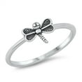thumbnail image 1 of Fun Dragonfly Ring .925 Solid Sterling Silver Band Jewelry Female Male Unisex Size 10, 1 of 4