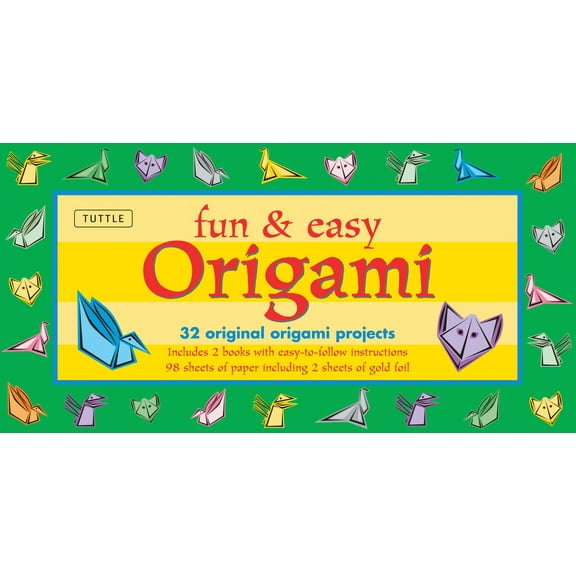 Fun & Easy Origami Kit : 32 Original Paper-folding Projects: Includes Origami Kit with 2 Instruction Books & 98 Origami Papers (Kit)