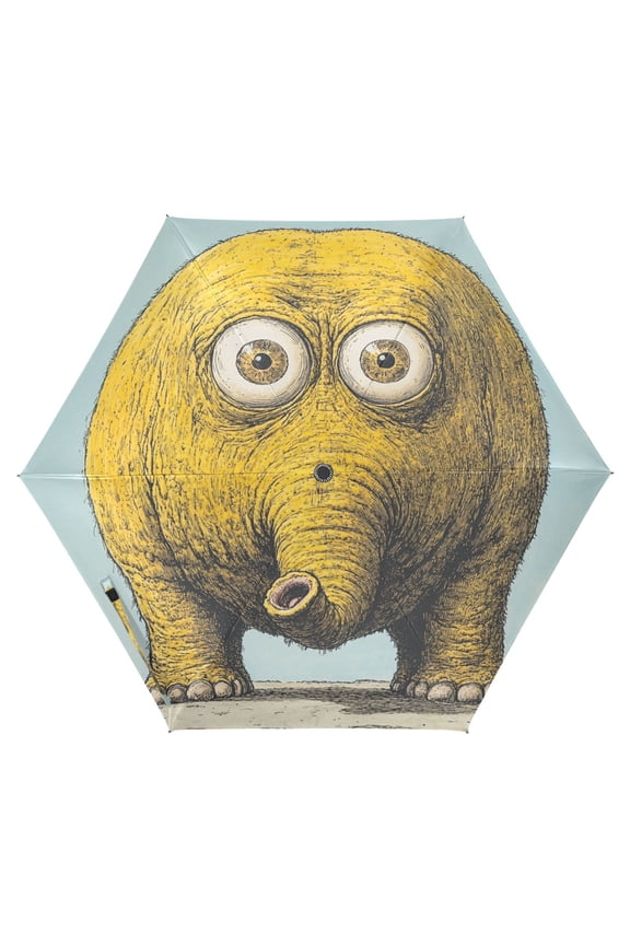 Fun Elephant Folding Umbrella UV50+ Waterproof Sun Protection Auto Open Close Compact Fiberglass Frame