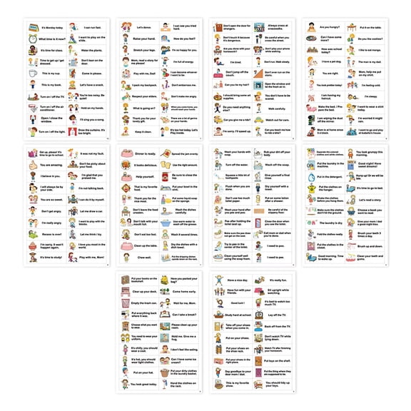 Fun English Word Sticker Multifunctional Vocabulary Sticker Adhesive Words Labels for Preschool Classroom Homeschooling