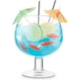 Fun and Exciting Fishbowl Glass for Cocktails & Drinks Holds up to 1