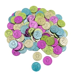 Fun Express 1 1/2" Bulk 144 Piece Social Emotional Learning Classroom Values Plastic Coins