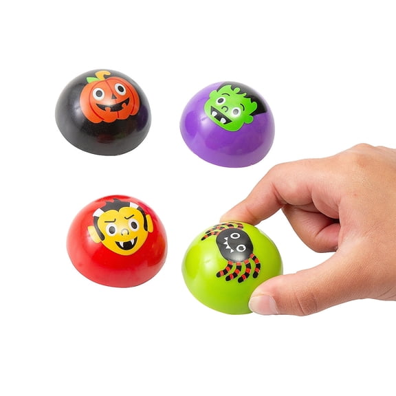 Fun Express 1 1/2" Bulk 48 Piece Halloween Characters Pull-Back Plastic Racing Toys