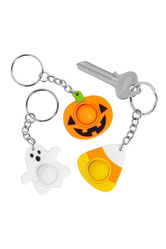 1 1/2" Bulk 48 Piece Lotsa Pops Popping Toy Mini Halloween Keychain Assortment