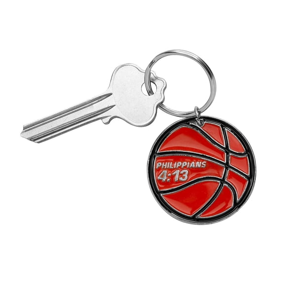 Fun Express Metal Religious Basketball Keychain, Multicolor, 12 Count