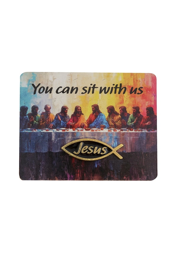 1 1/4" Religious Jesus Fish Enamel Pins with Card - 12 Pieces
