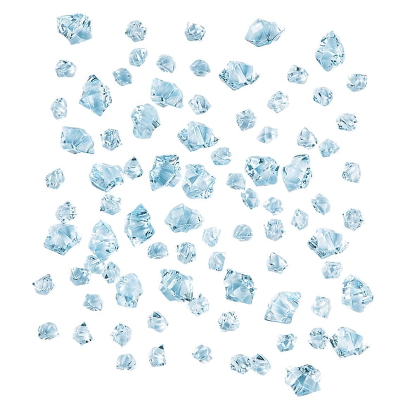 Fun Express 1/4" - 1" 4 lbs. Bulk Blue Acrylic Faux Decorative Gem Crystals
