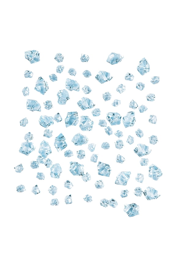 1/4" - 1" 4 lbs. Bulk Blue Acrylic Faux Decorative Gem Crystals