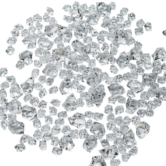 Fun Express 1/4" - 1" 4 lbs. Bulk Clear Acrylic Faux Decorative Gem Chrystals