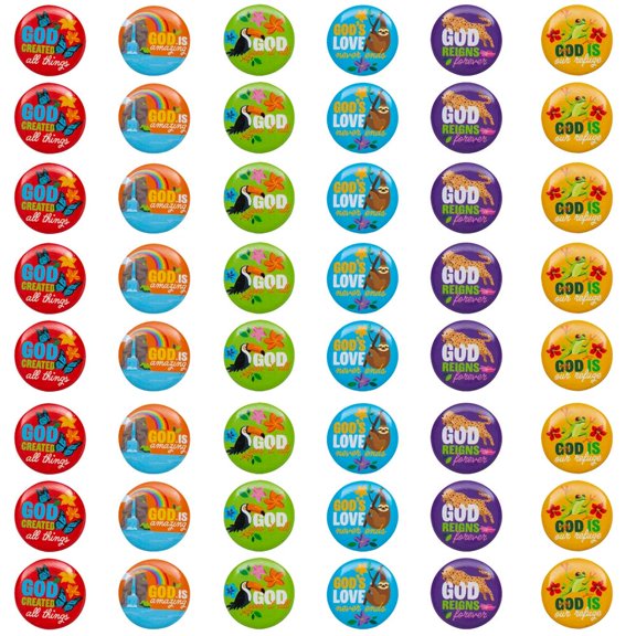 Fun Express 1" Bulk 48 Pc. Mini Rainforest VBS Metal Buttons