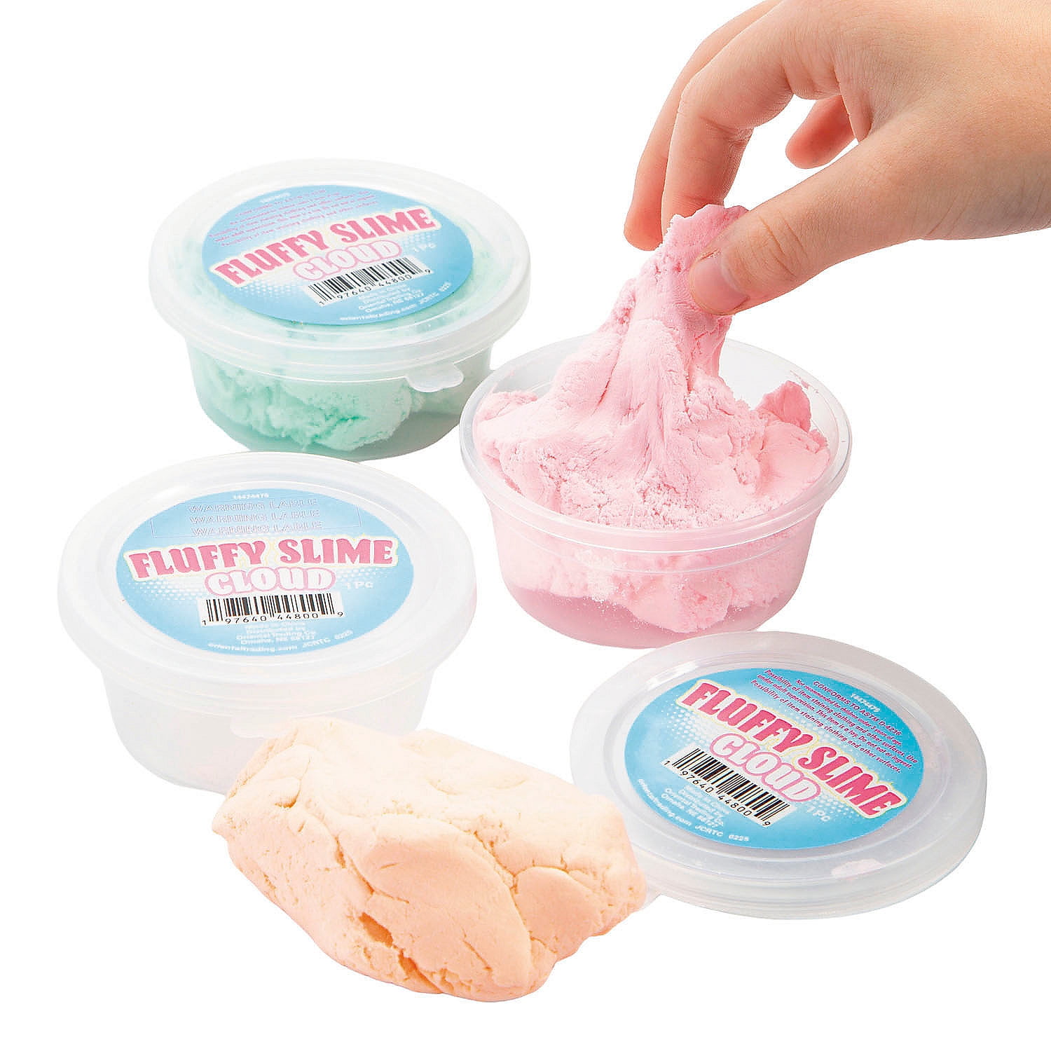 Fun Express 1" Fluffy Cloud Multicolor Stretchy Slime – 12 Pieces
