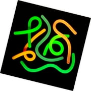 Fun Express 10 1/2" Glow-in-the-Dark Stretchy Rubber Fidget Strings   12 Pieces