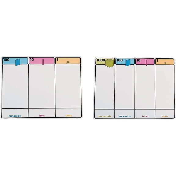 Fun Express 10 Pieces Base Ten Place Value Mat, Educational and Learning Activities for Kids