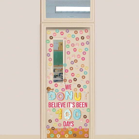 Fun Express 100th Day Donuts Sprinkled with Fun Door Decorating Kit - 114 Pieces