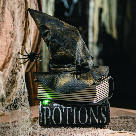 Fun Express 11" Animated Witch Hat Tabletop Halloween Decoration Tabletop Decor