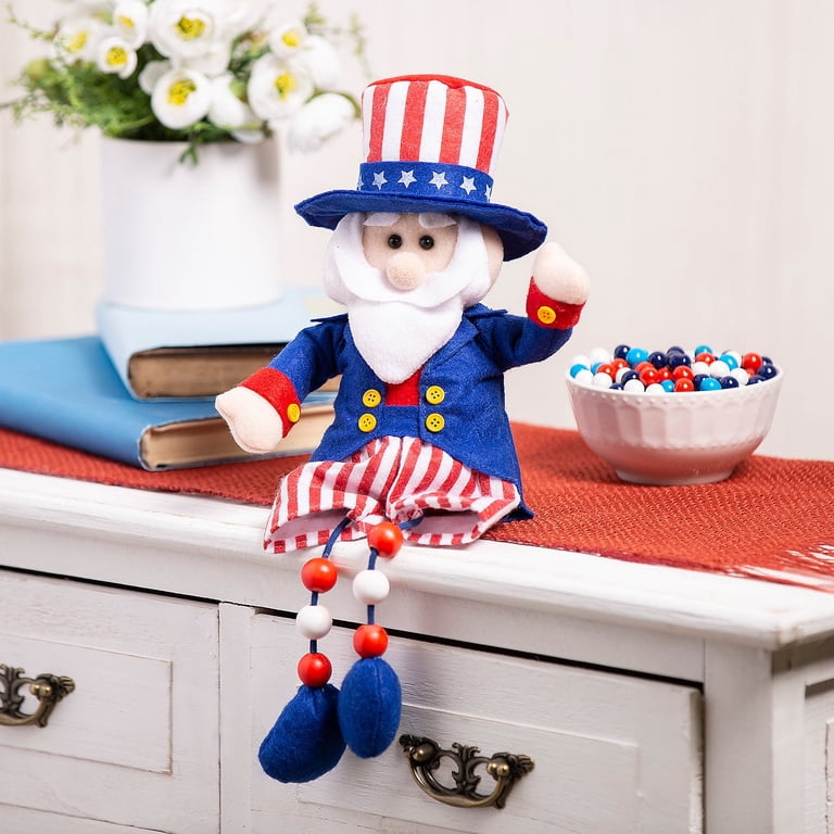 Fun Express Tabletop Decoration, Patriotic Uncle Sam Dangle-Leg