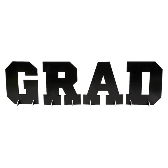 Fun Express 12" Black Foam Letters GRAD Tabletop Centerpiece Set - 4 Pieces
