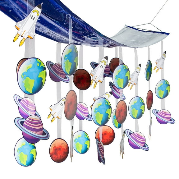 Fun Express 12 Ft. Space Party Hanging Ceiling Decoration