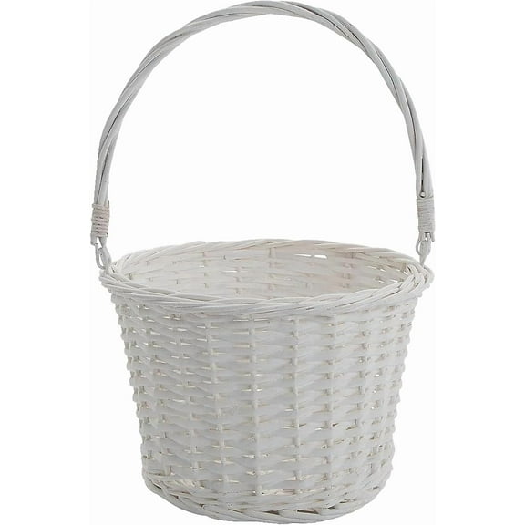 Fun Express 12 Inch White Wooden Easter Basket