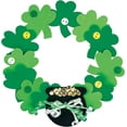 Fun Express 12 Pieces Foam Shamrock Wreath Craft Kit St Patrick s Day fun-express-12-pieces-foam-shamrock-wreath-craft-kit-st-patrick-s-day