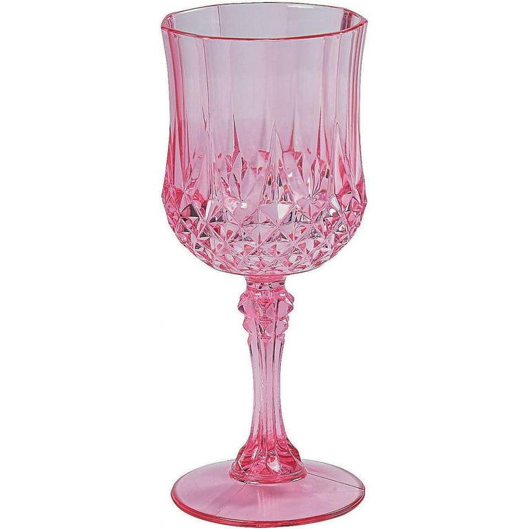 Vintage Glassware Pinkunn 50 Pcs Plastic Vintage Glasses Oz Pink