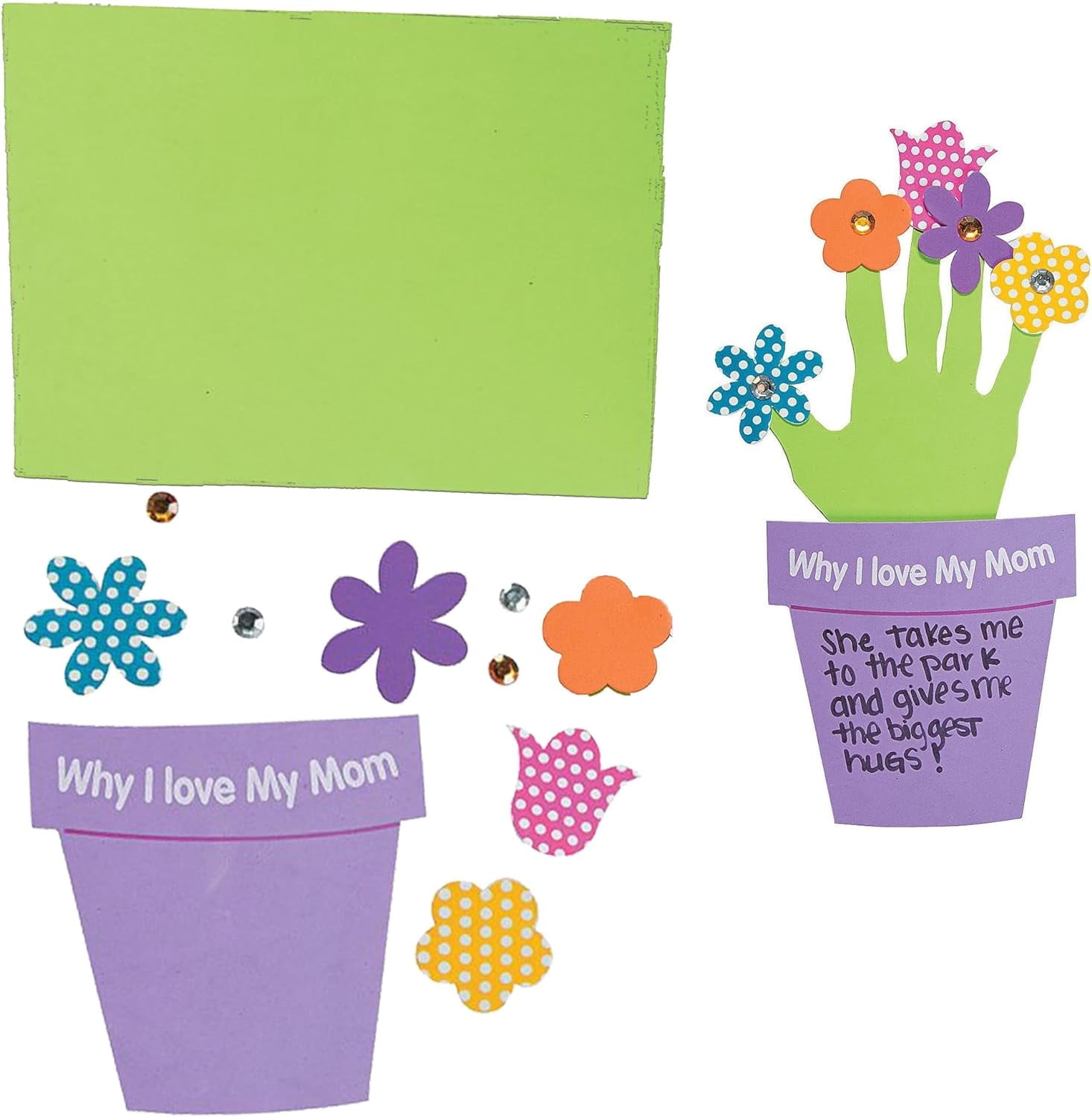 Fun Express 12 Pieces Why I Love My Mother Handprint Craft Kit