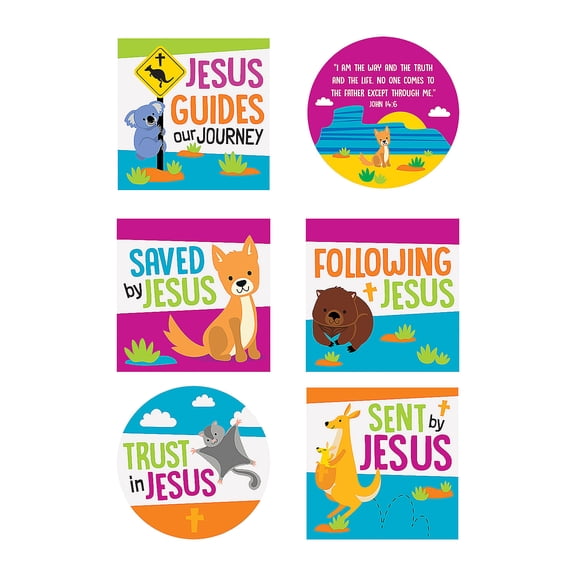 Fun Express 12" x 12" Outback VBS Animal Classroom Wall Cutouts - 6 Pc.