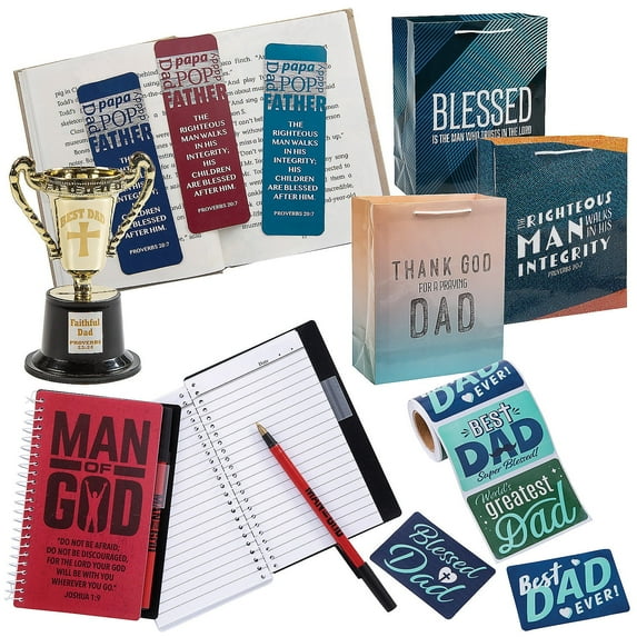 Fun Express 121 Pieces Father's Day Blessed Dad Gift Kit for 12